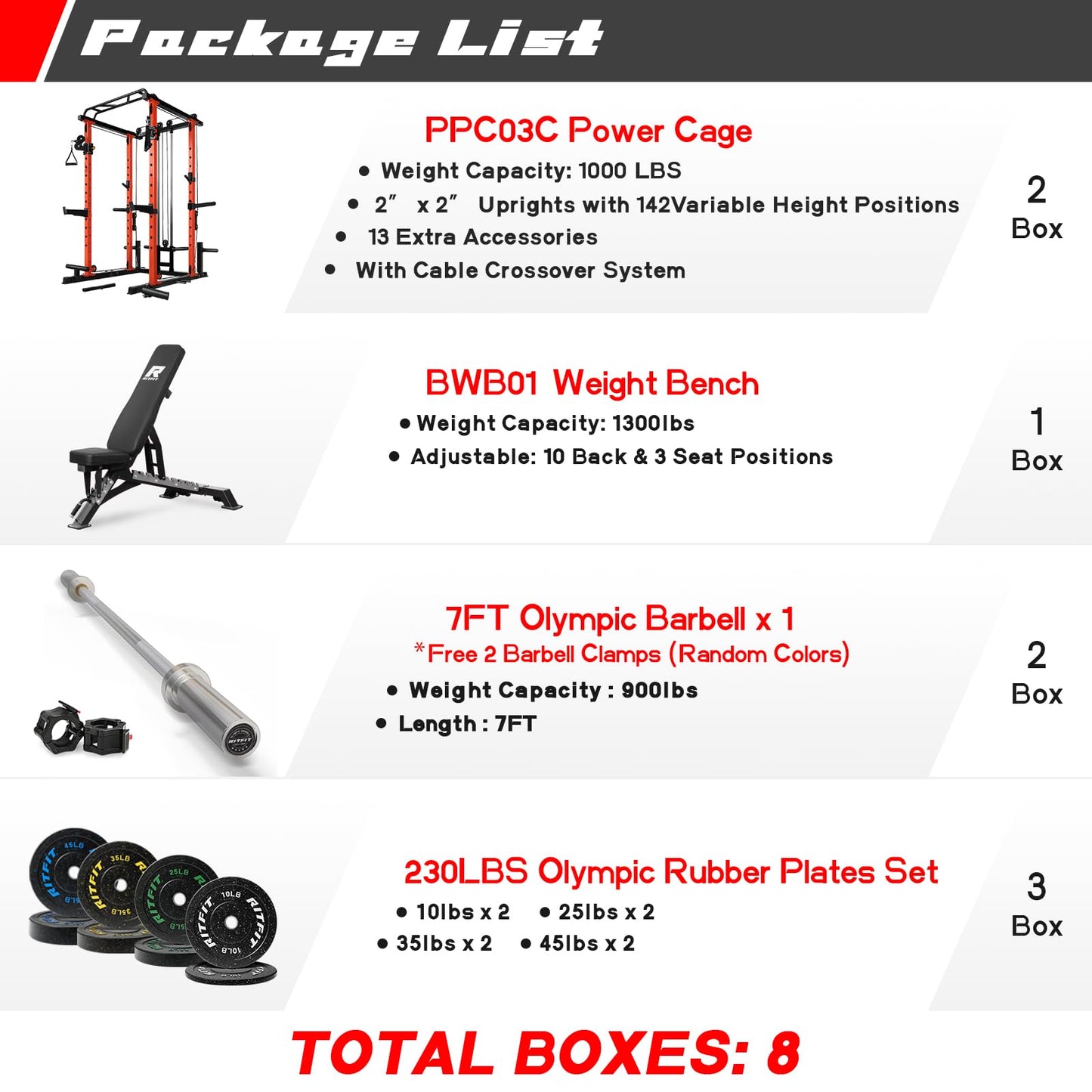 RitFit Power Cage with Optional LAT PullDown