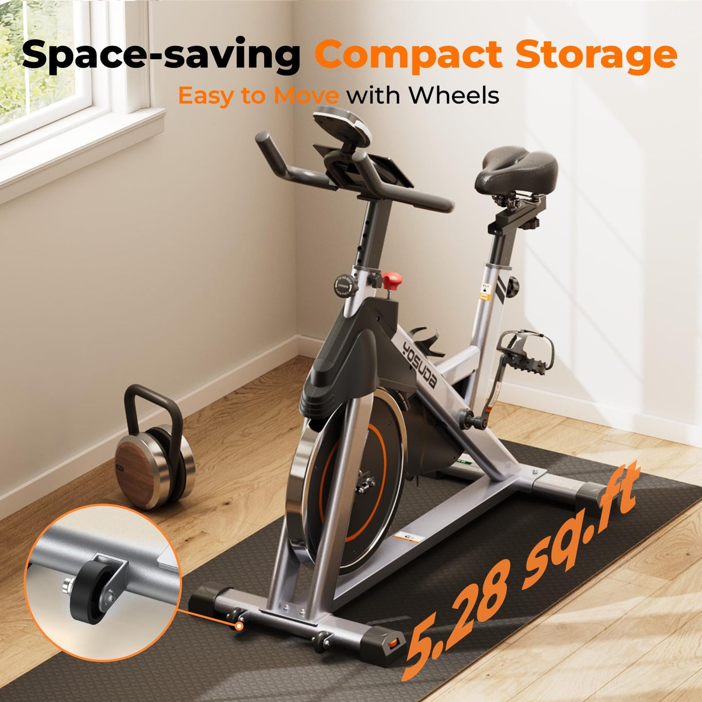 YOSUDA Exercise Bike, Brake Pad Stationary Bike
