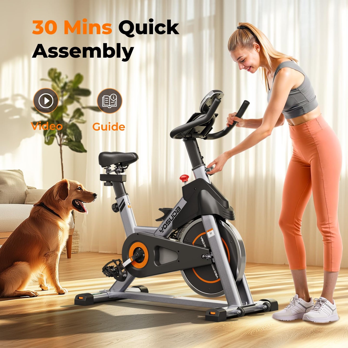 YOSUDA Exercise Bike, Brake Pad Stationary Bike