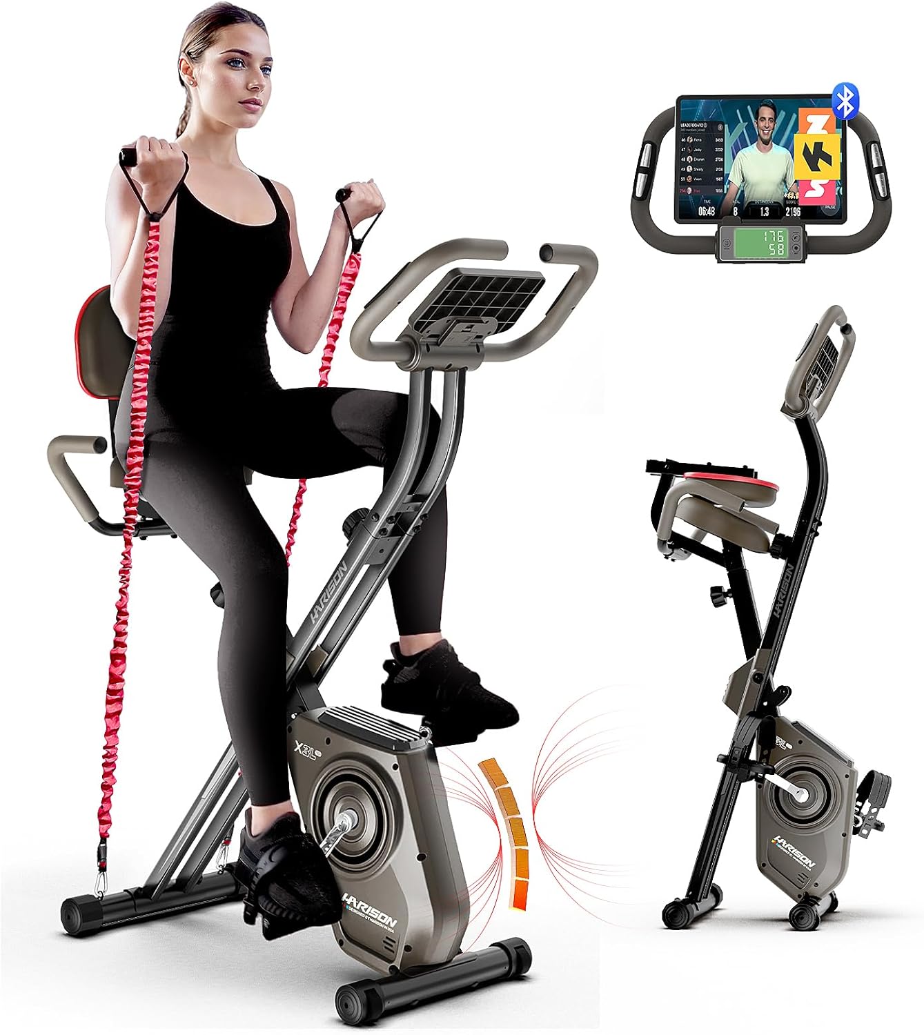 HARISON Folding Exercise Bike 350 LBS Capacity