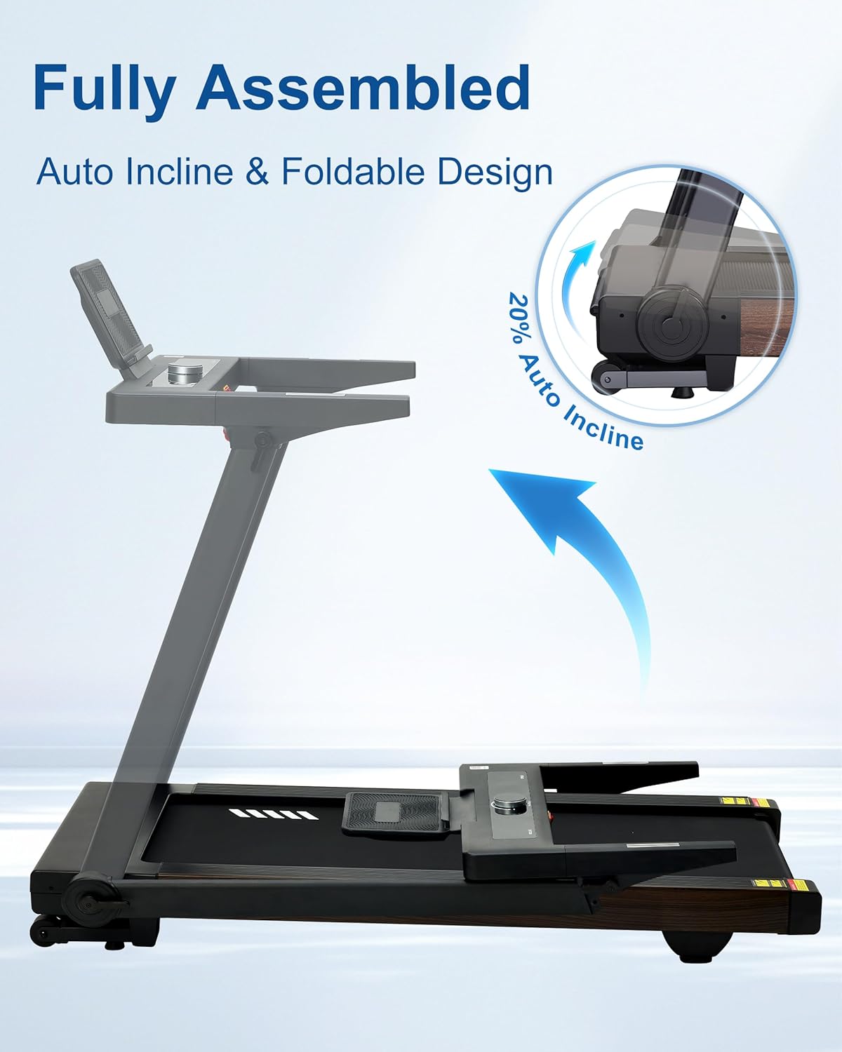 Foldable Treadmill – 4HP, 400LB Capacity