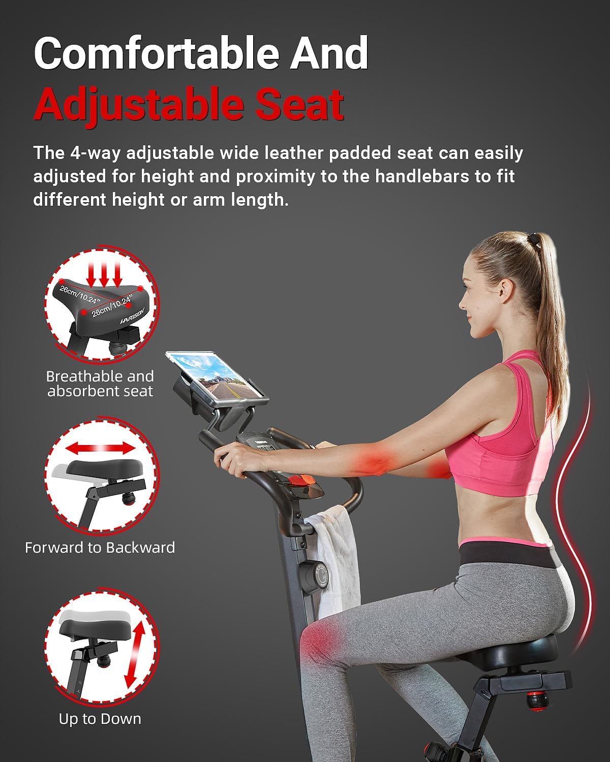 HARISON Magnetic Exercise Bike for Home 350lbs