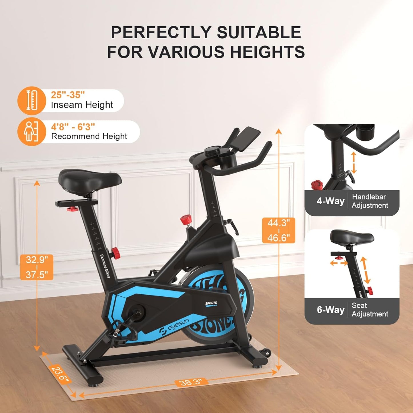 Exercise Bikes for Home,Indoor Cycling Bike