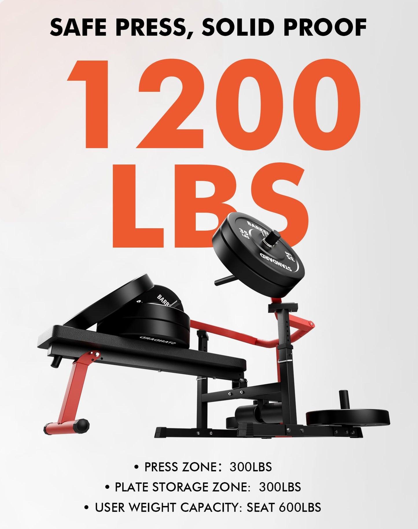 GMWD Chest Press Machine, 1050LBS Bench Press Machine