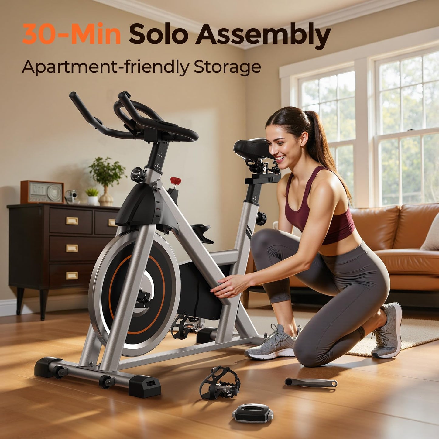 YOSUDA Exercise Bike, Brake Pad Stationary Bike