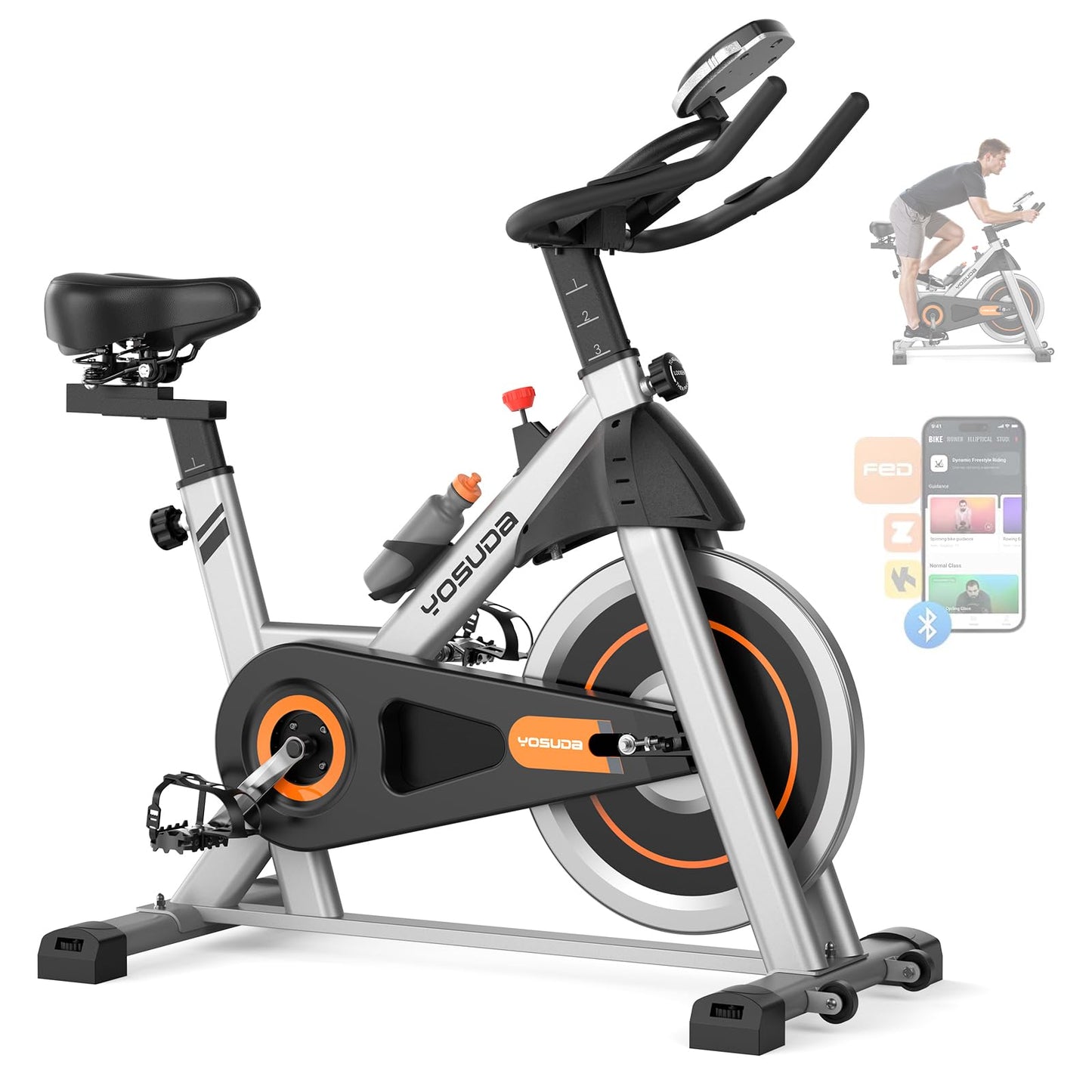 YOSUDA Exercise Bike, Brake Pad Stationary Bike