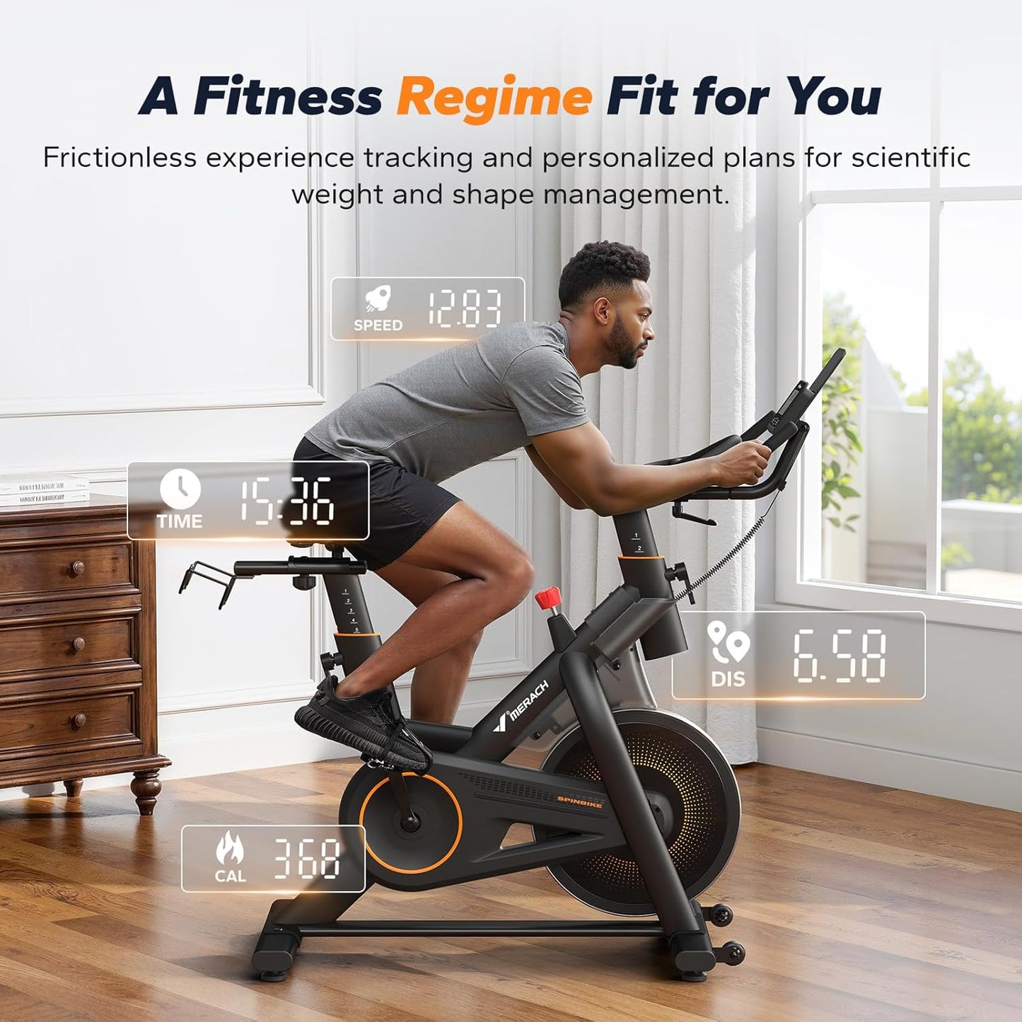 MERACH Magnetic Exercise Bike, Indoor Cycling Bike