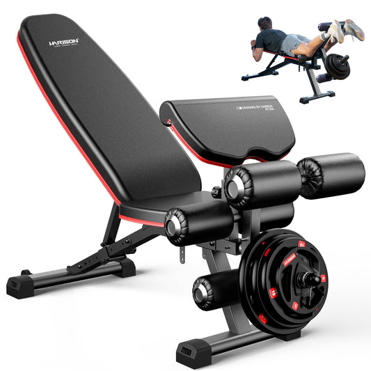 HARISON Adjustable Weight Bench with Leg Extension