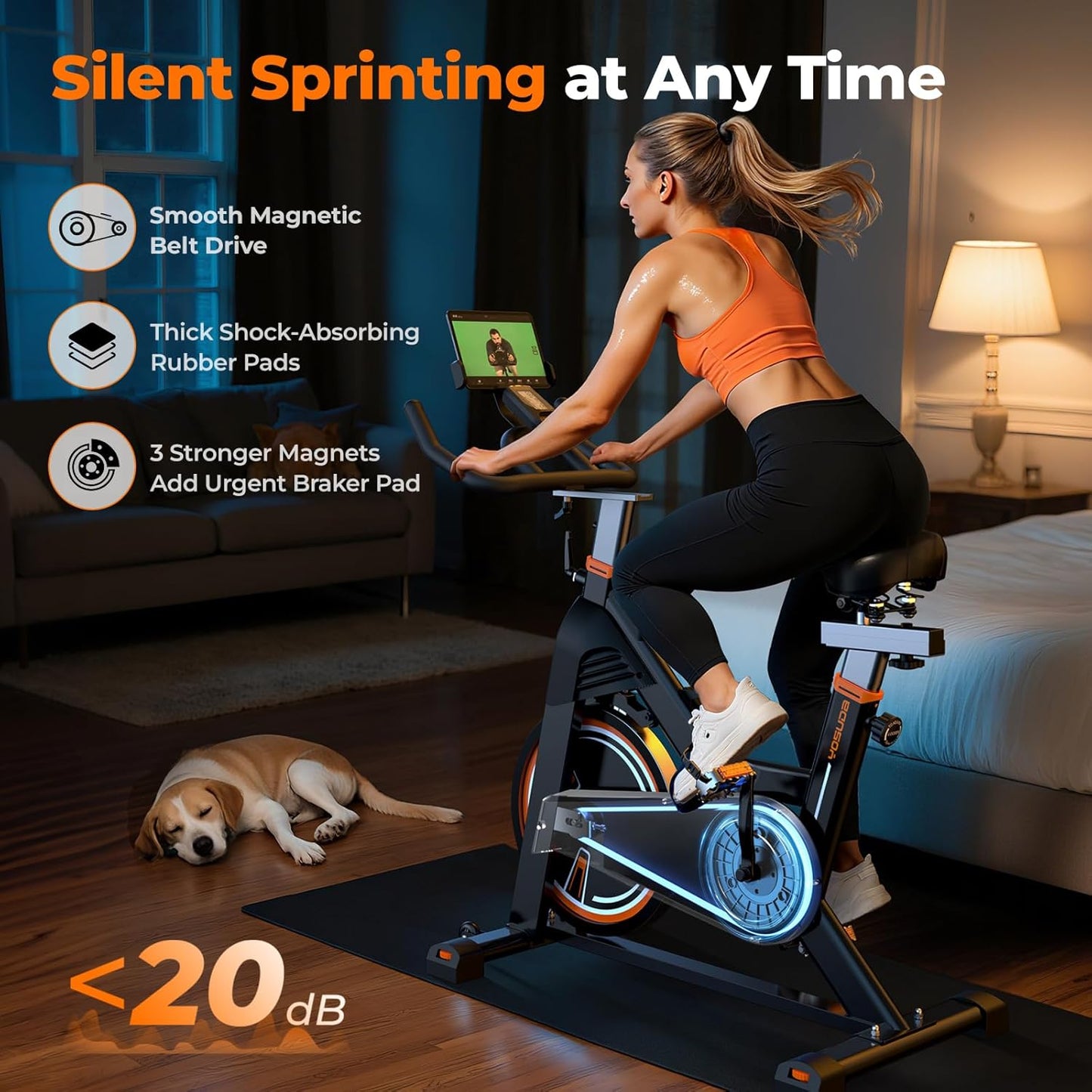 YOSUDA Magnetic Exercise Bike