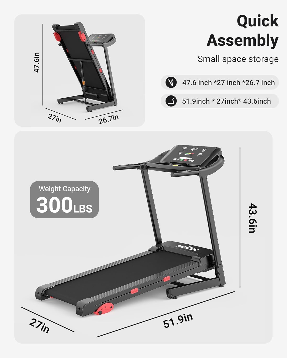 THERUN Home Treadmill