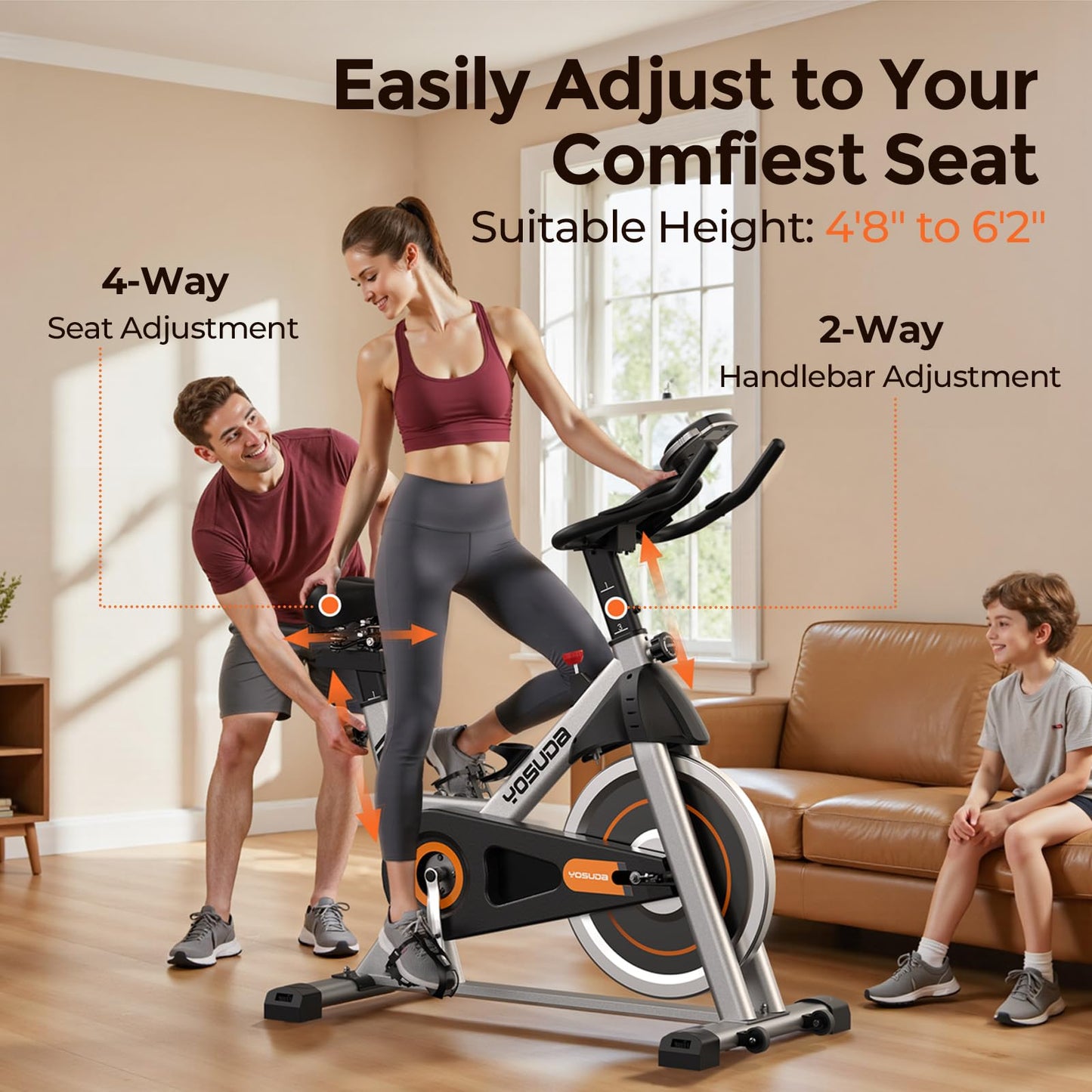 YOSUDA Exercise Bike, Brake Pad Stationary Bike