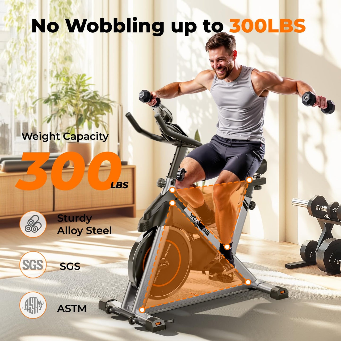 YOSUDA Exercise Bike, Brake Pad Stationary Bike
