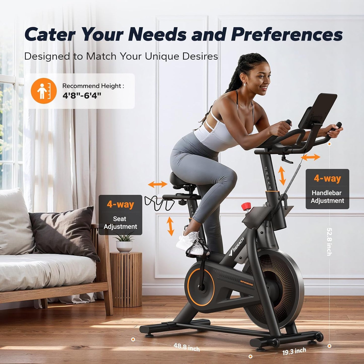 MERACH Magnetic Exercise Bike, Indoor Cycling Bike