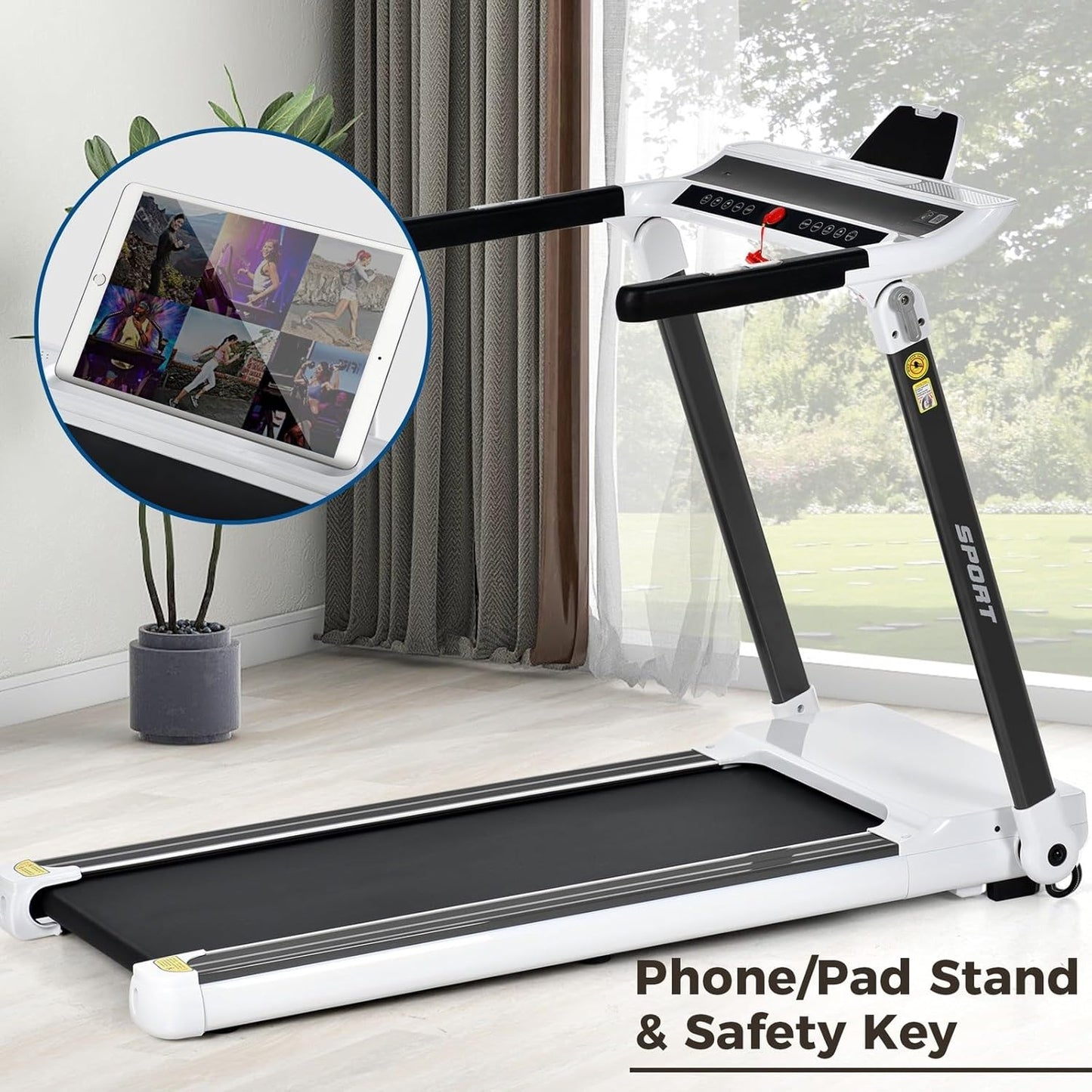 Portable Compact Treadmill with 3.5HP Motor