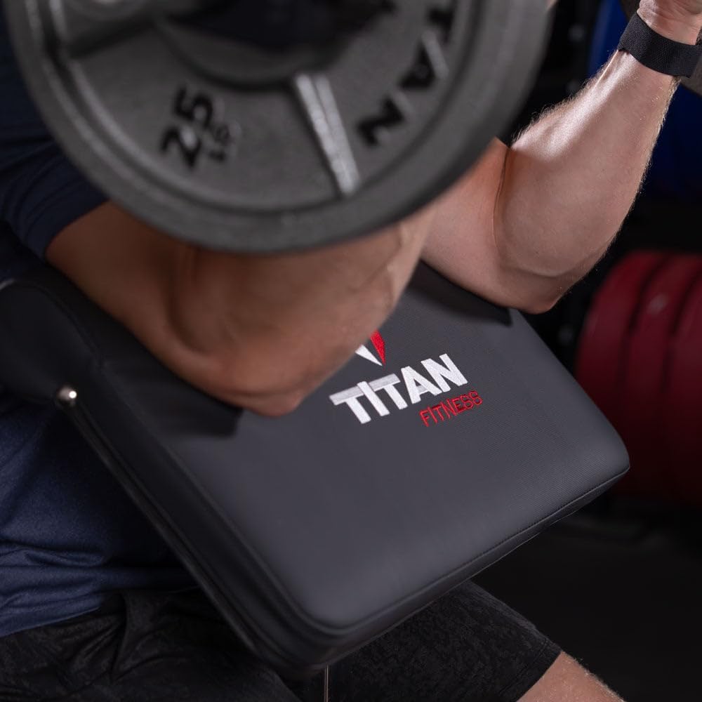 Titan Fitness Adjustable Preacher Curl Weight Station