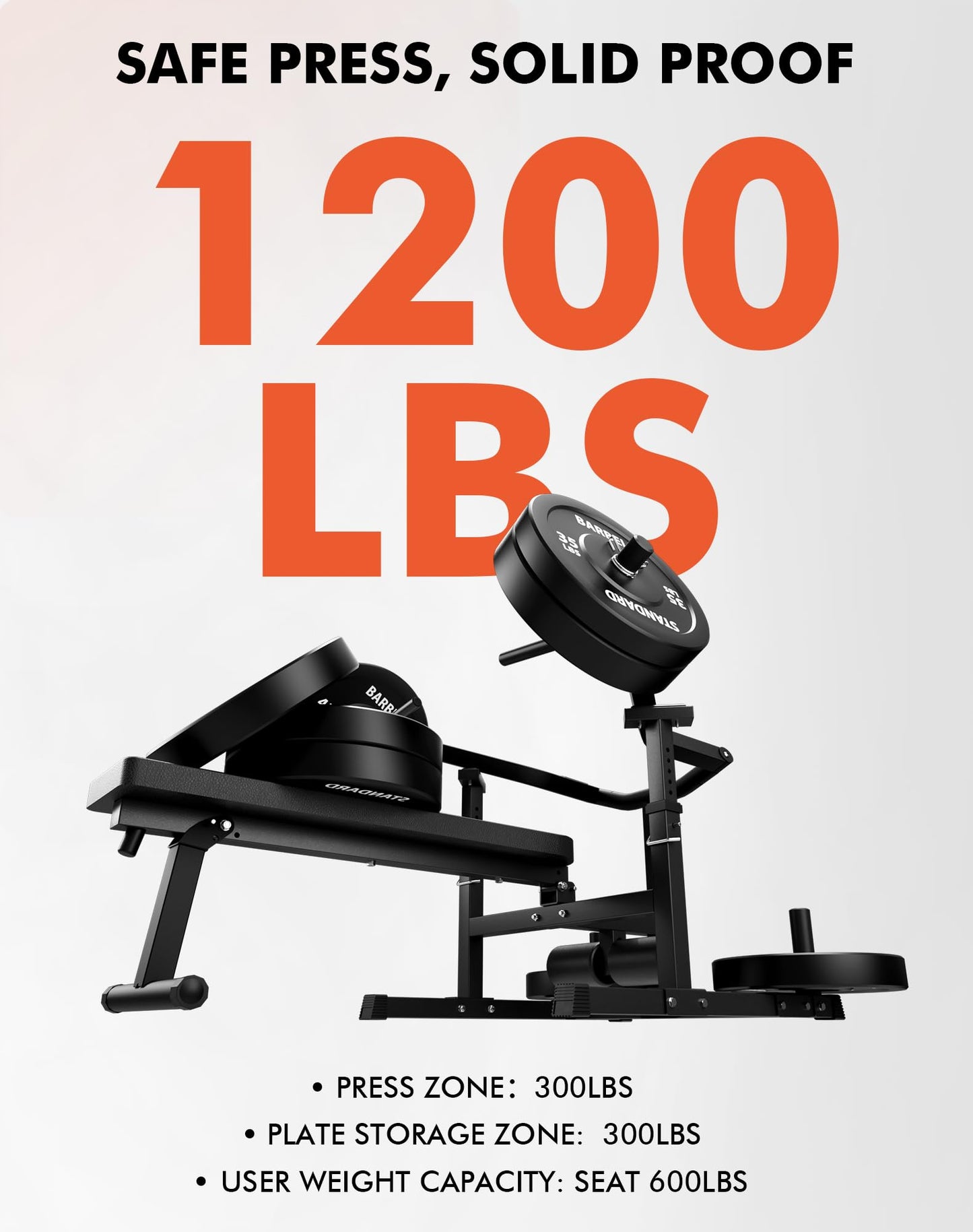 GMWD Chest Press Machine, 1050LBS Bench Press Machine