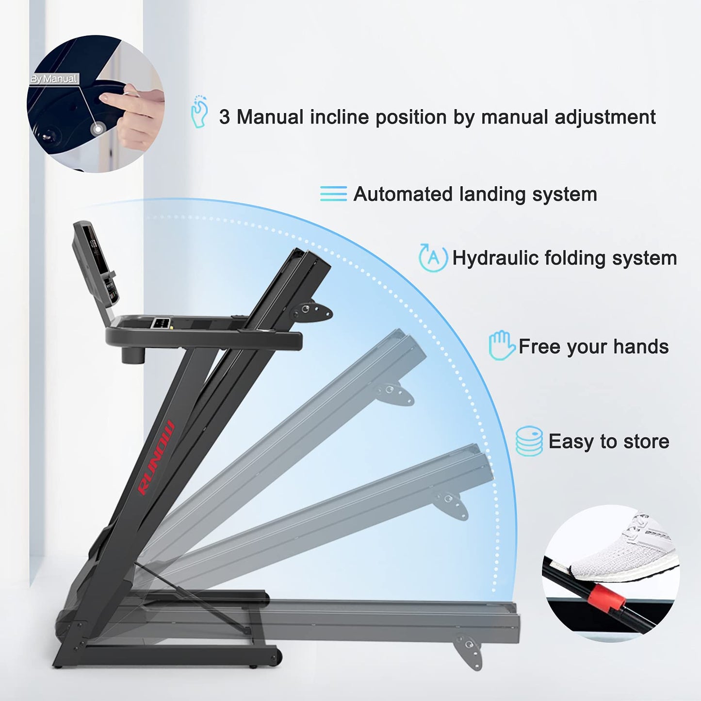 RUNOW Foldable Treadmill