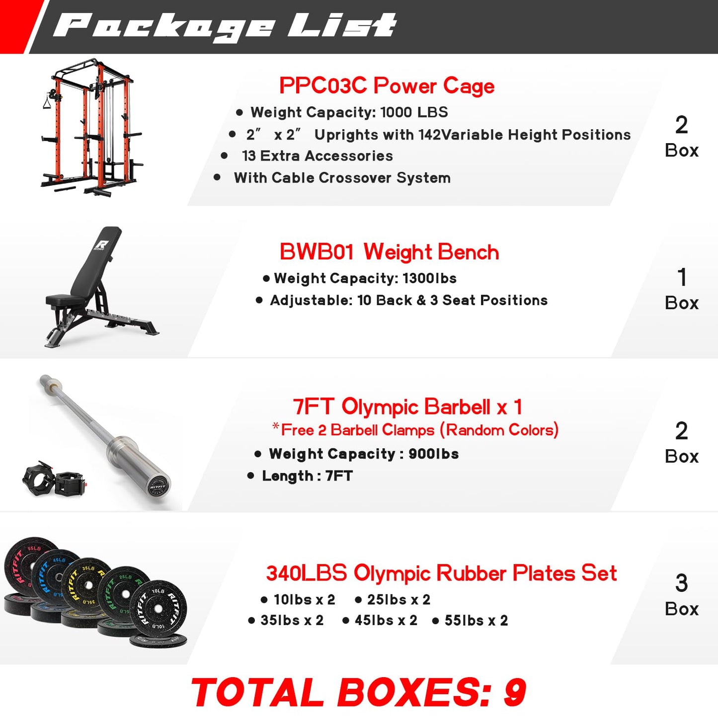 RitFit Power Cage with Optional LAT PullDown