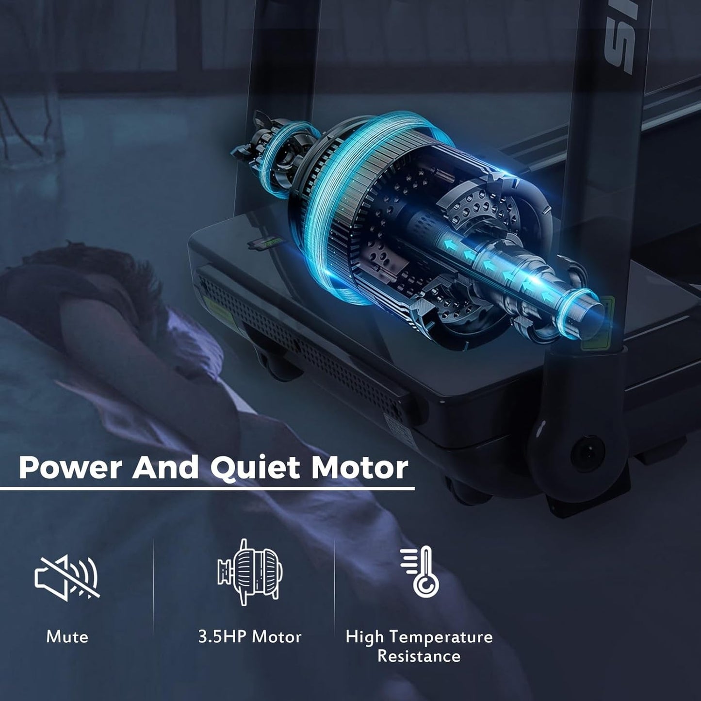 Portable Compact Treadmill with 3.5HP Motor
