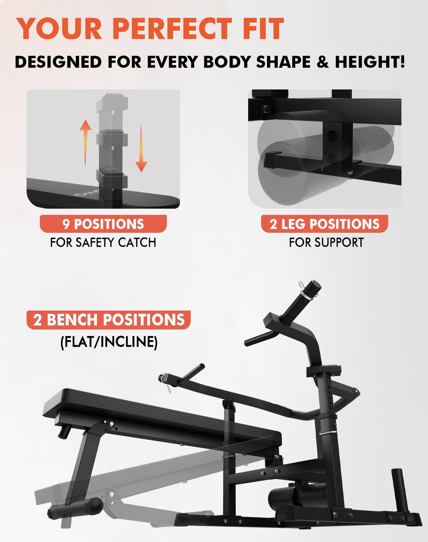 GMWD Chest Press Machine, 1050LBS Bench Press Machine