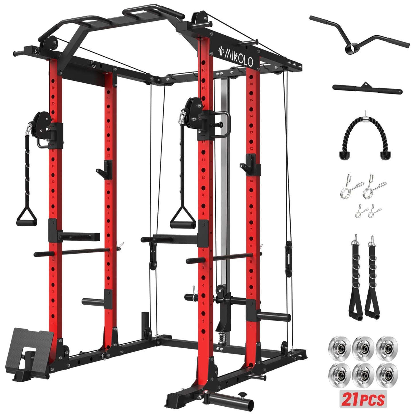 Mikolo Power Cage, Power Rack with Cable