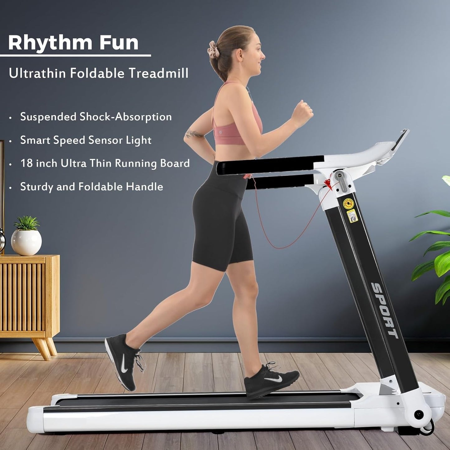 Portable Compact Treadmill with 3.5HP Motor