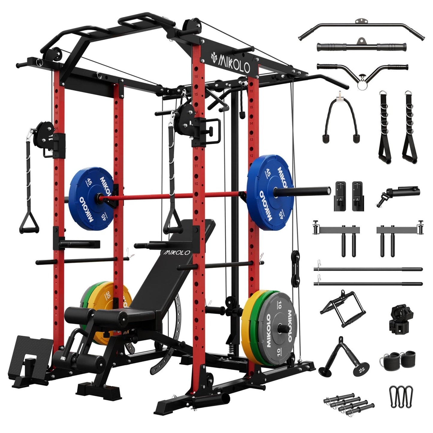 Mikolo Power Cage, Power Rack with Cable