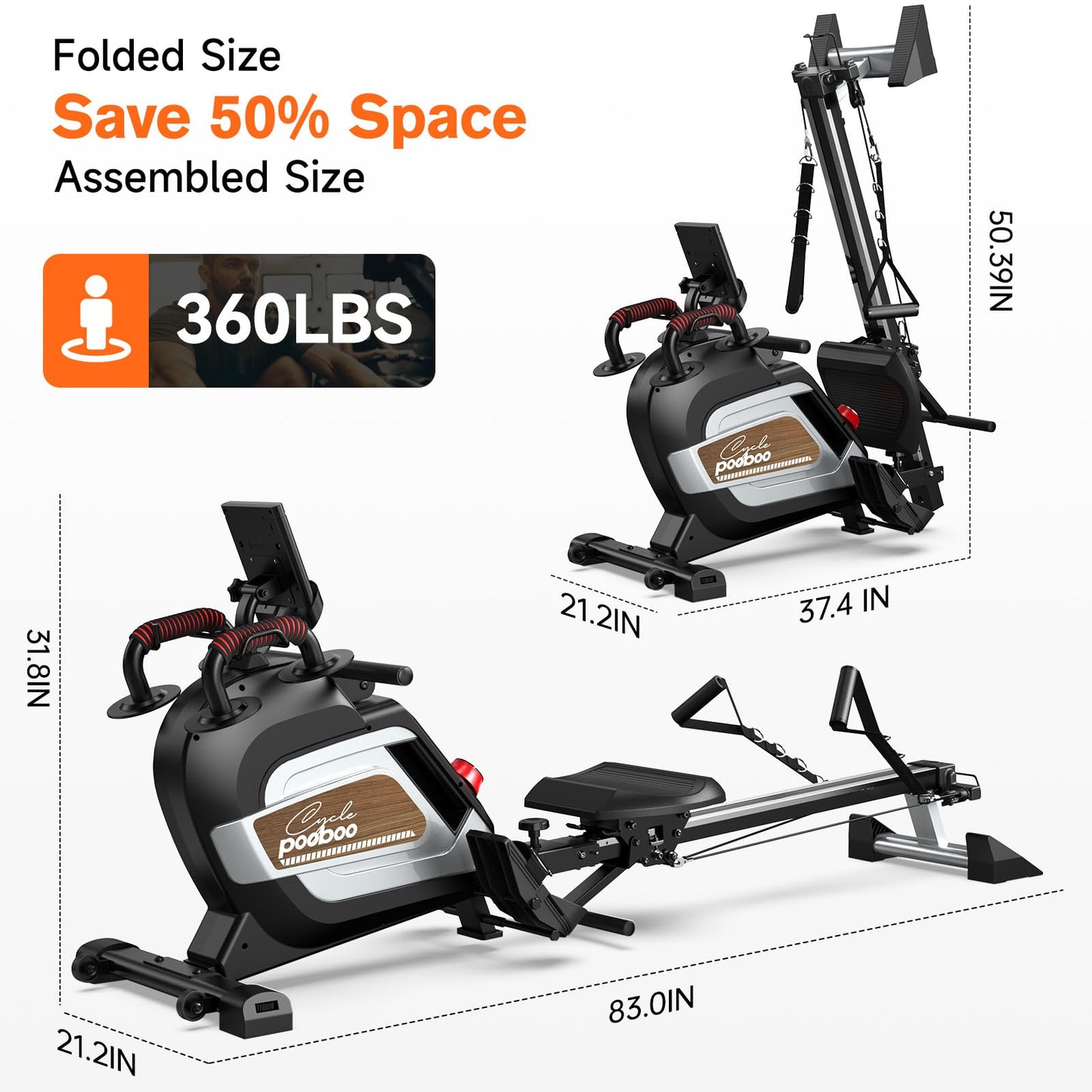 Pooboo Rowing Machine
