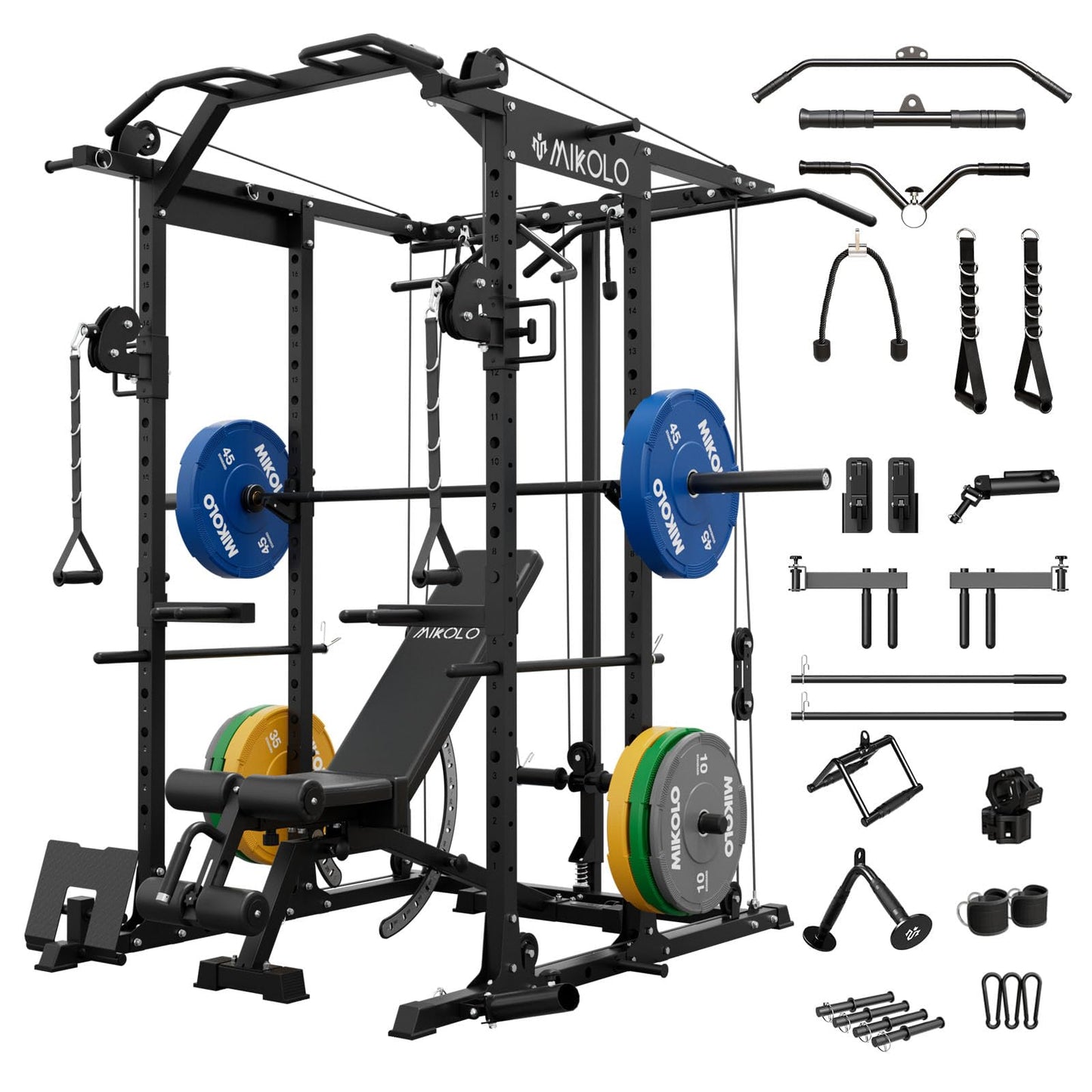 Mikolo Power Cage, Power Rack with Cable