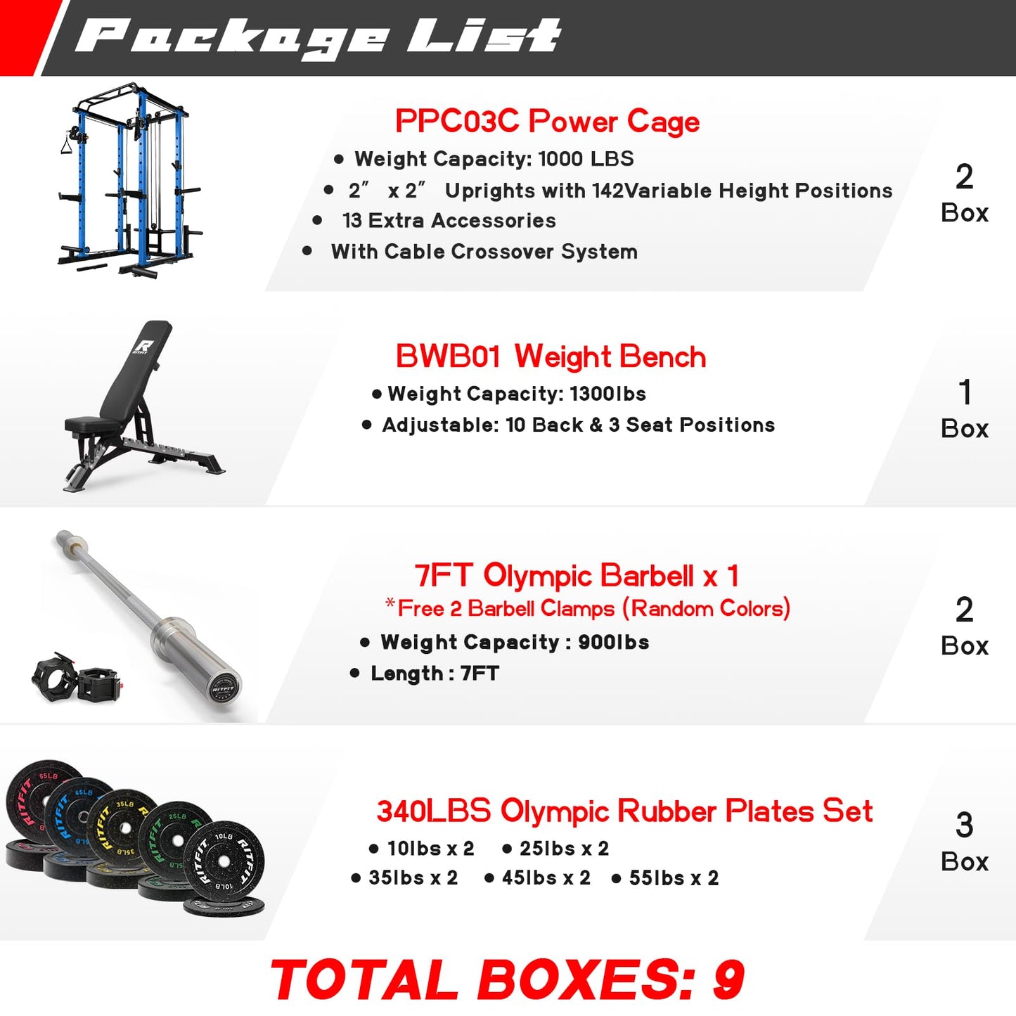 RitFit Power Cage with Optional LAT PullDown