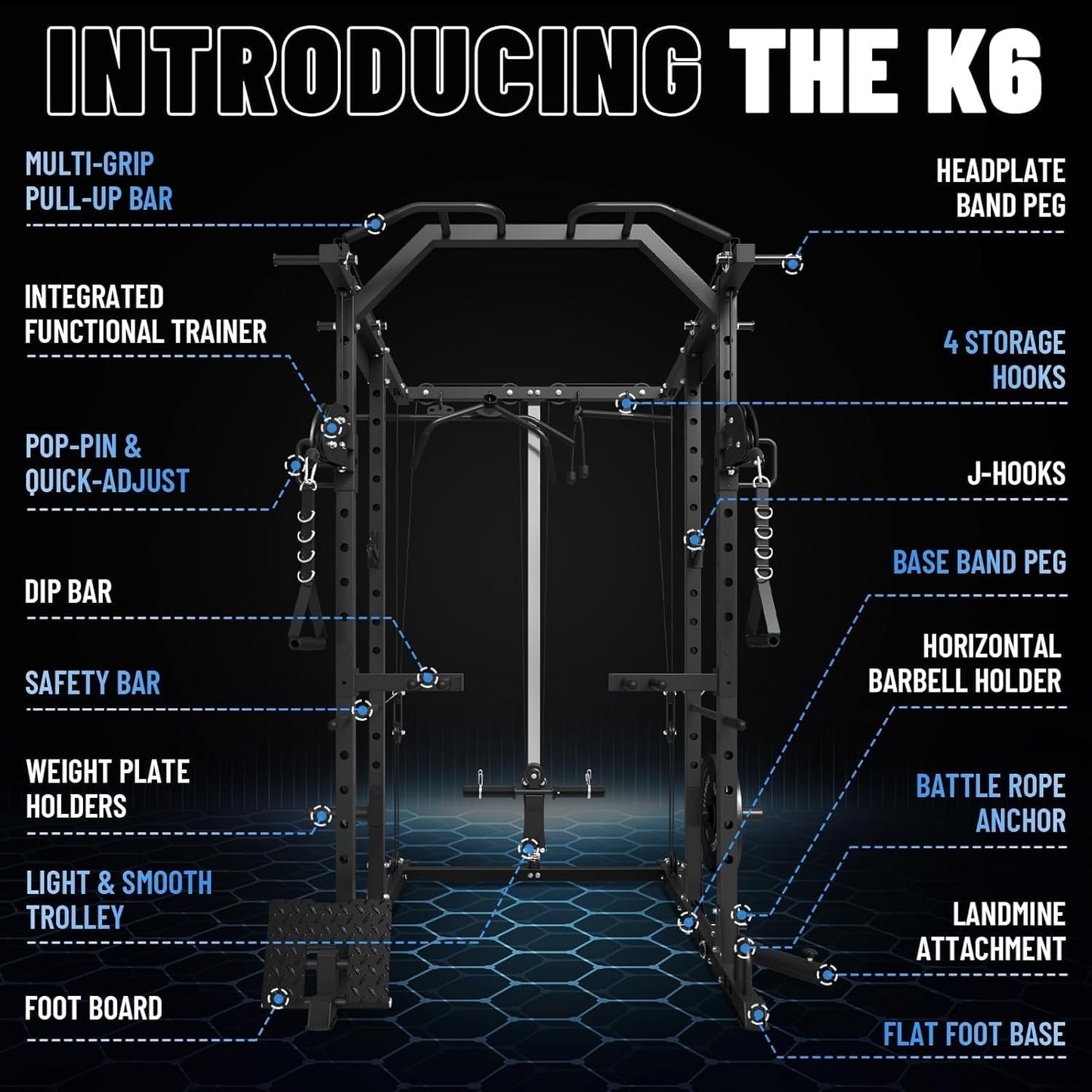 Mikolo Power Cage, Power Rack with Cable
