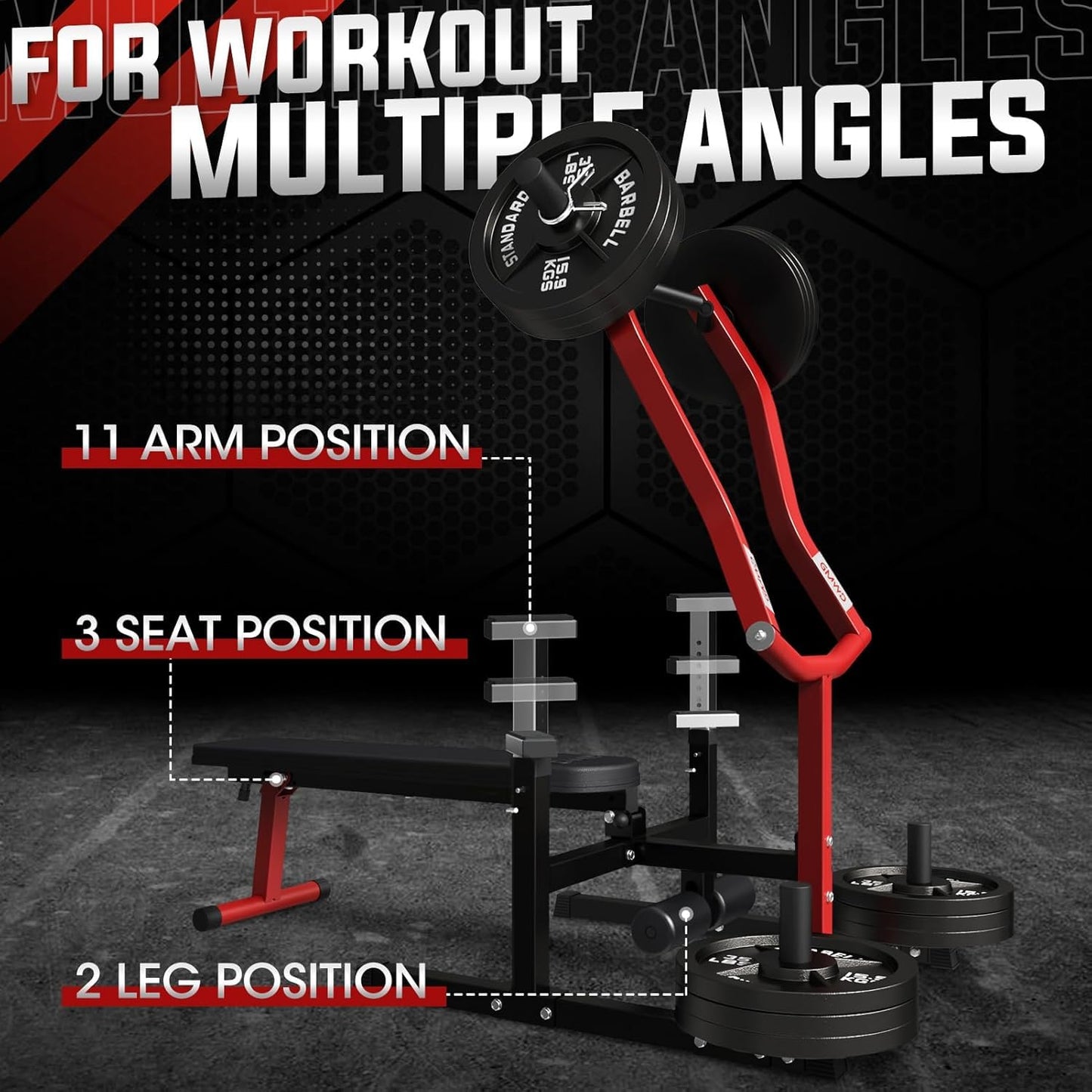 GMWD Chest Press Machine, 1050LBS Bench Press Machine