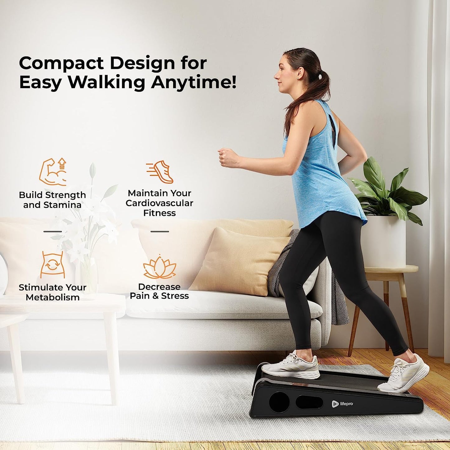 Lifepro Smallest Portable 30in Small Walking Pad Treadmill