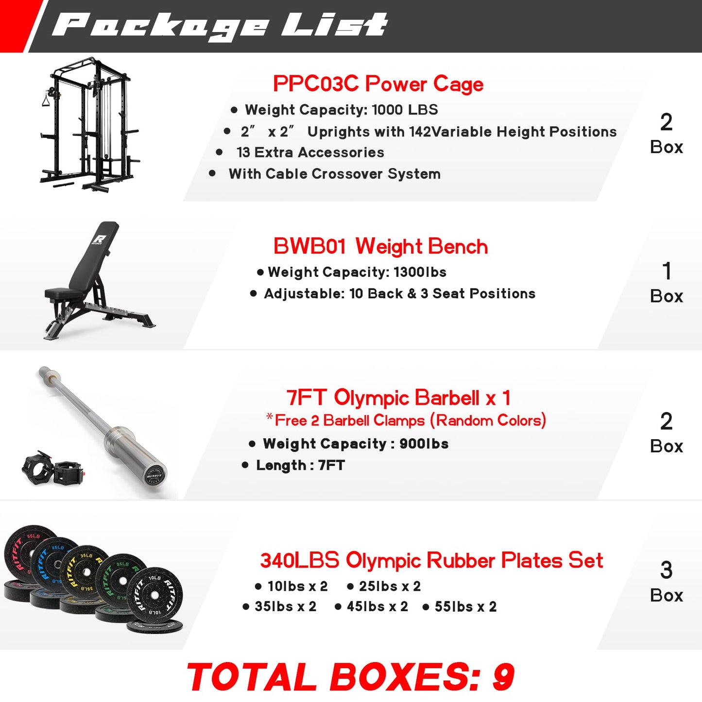 RitFit Power Cage with Optional LAT PullDown