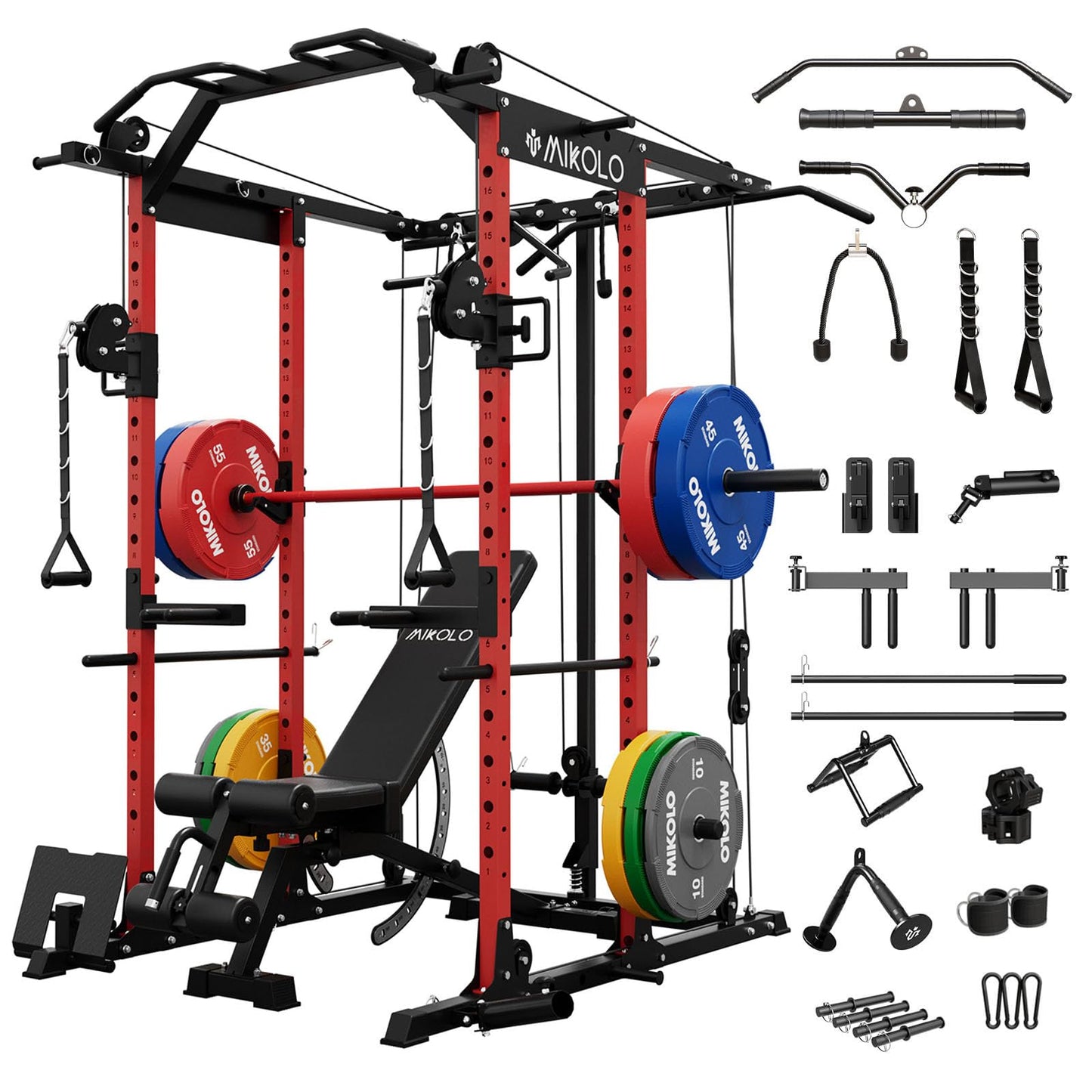 Mikolo Power Cage, Power Rack with Cable