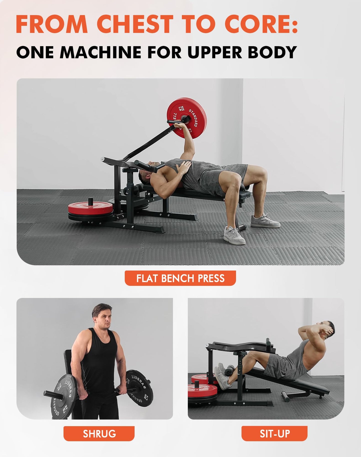 GMWD Chest Press Machine, 1050LBS Bench Press Machine