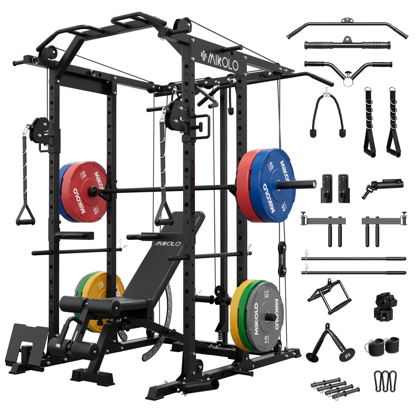 Mikolo Power Cage, Power Rack with Cable