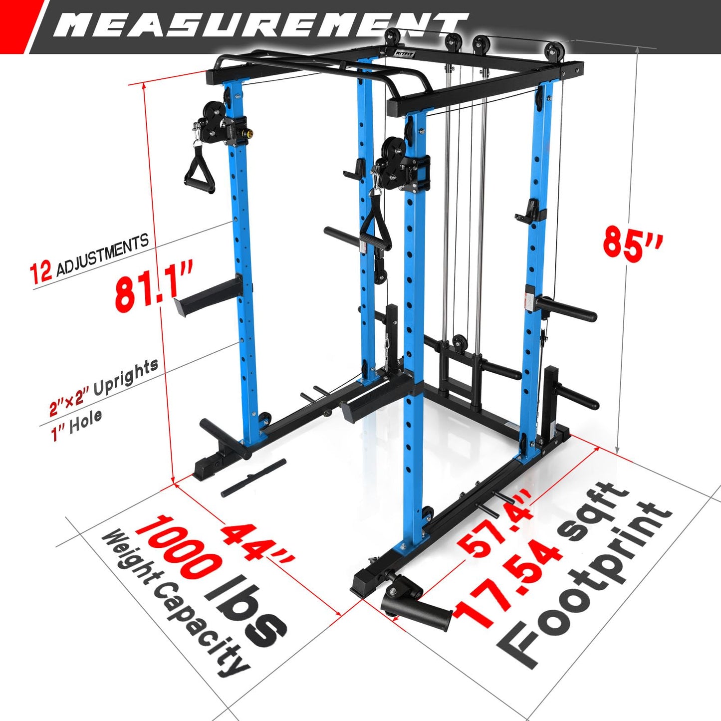 RitFit Power Cage with Optional LAT PullDown