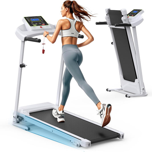 Folding Treadmill with 12 Programs, 3-Level Manual Incline
