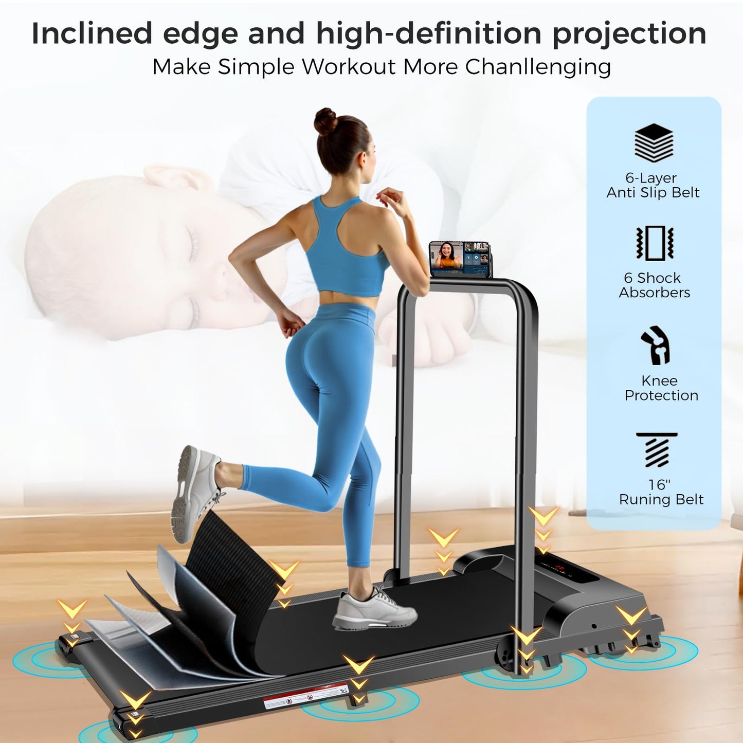 3-in-1 Under Desk Treadmill