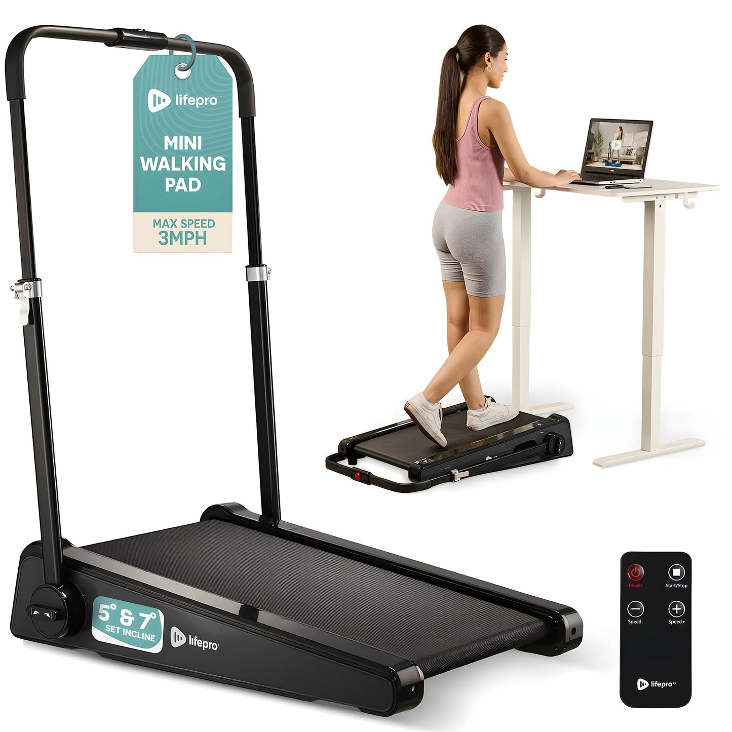 Lifepro Smallest Portable 30in Small Walking Pad Treadmill