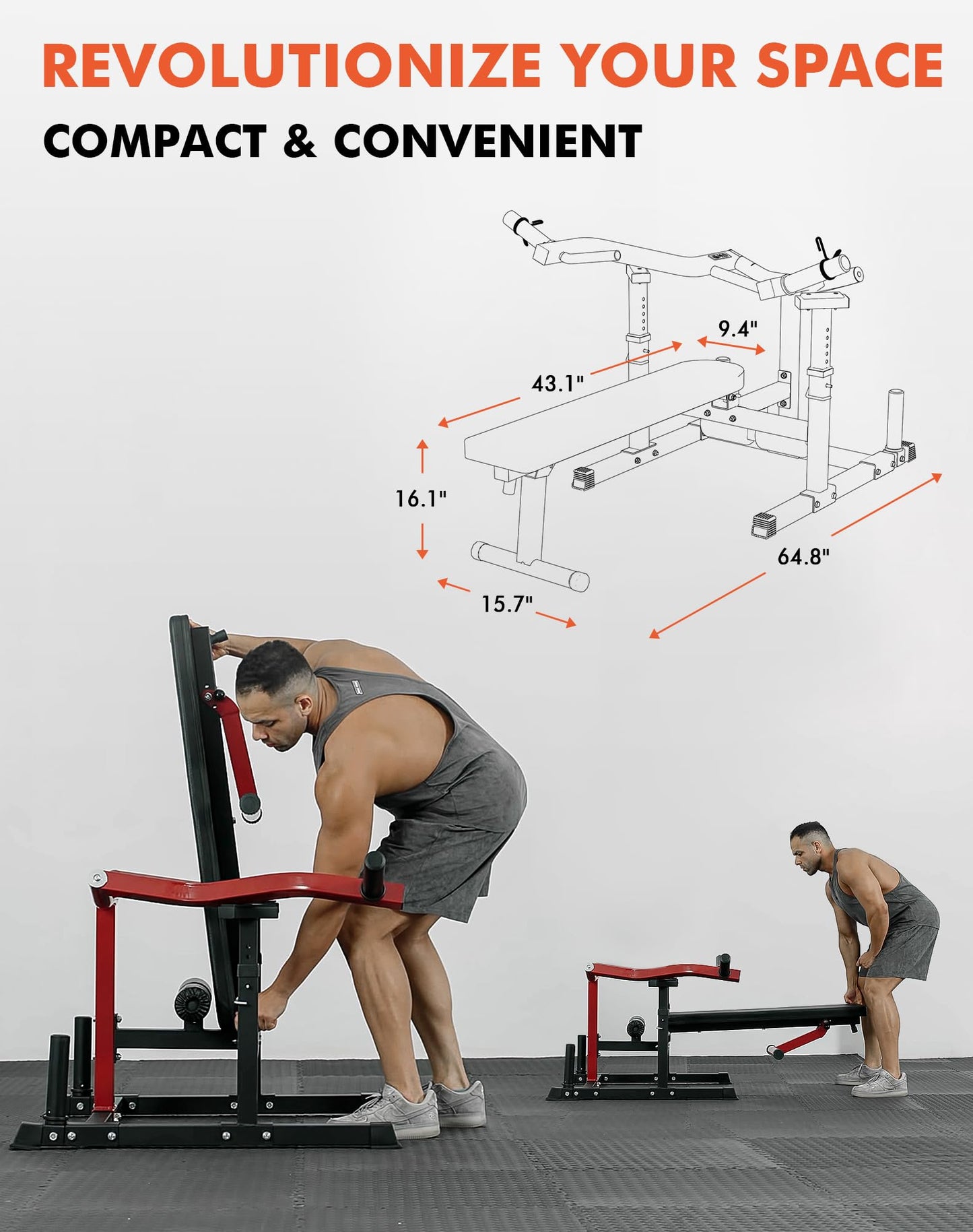 GMWD Chest Press Machine, 1050LBS Bench Press Machine