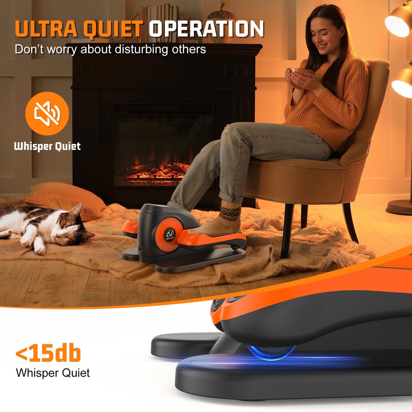 ANCHEER Under Desk Elliptical