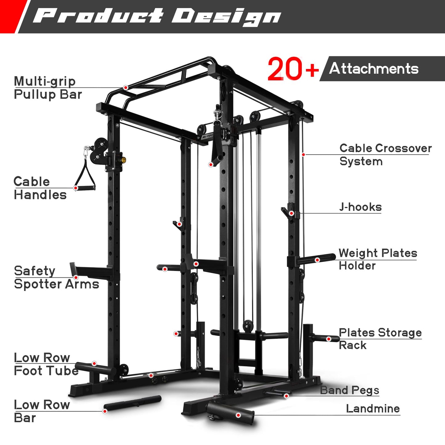 RitFit Power Cage with Optional LAT PullDown