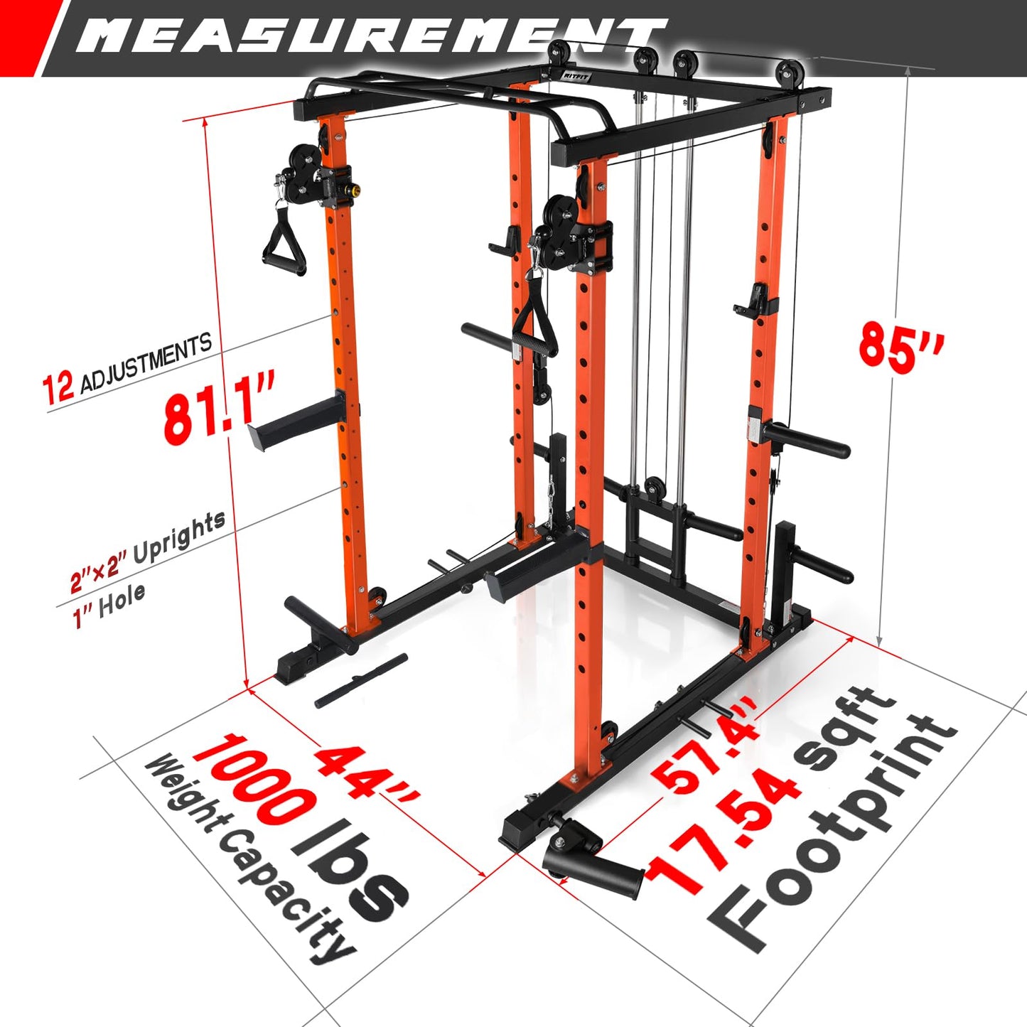 RitFit Power Cage with Optional LAT PullDown