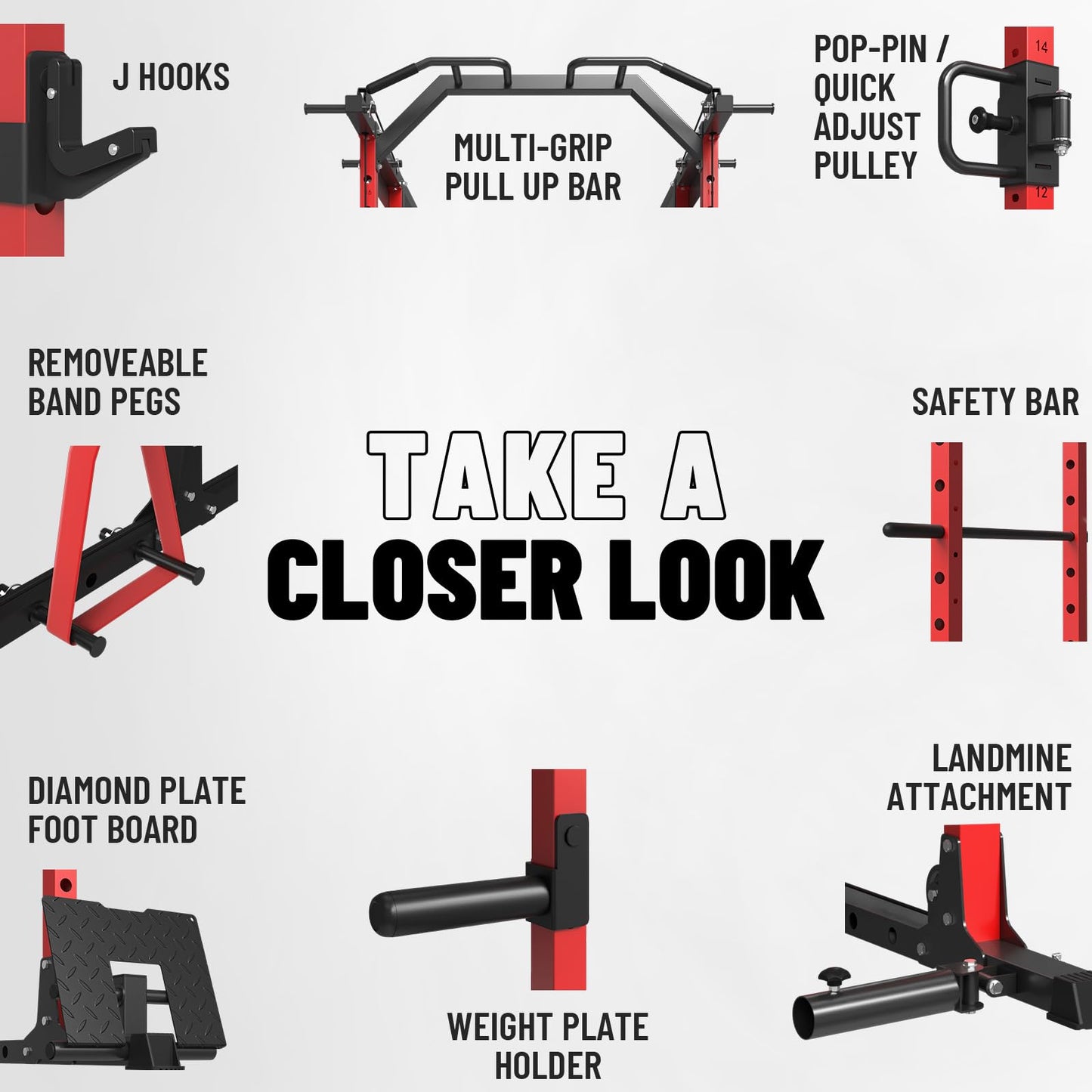 Mikolo Power Cage, Power Rack with Cable