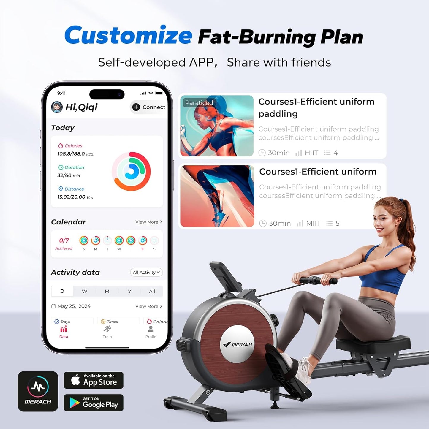 MERACH Magnetic Rower
