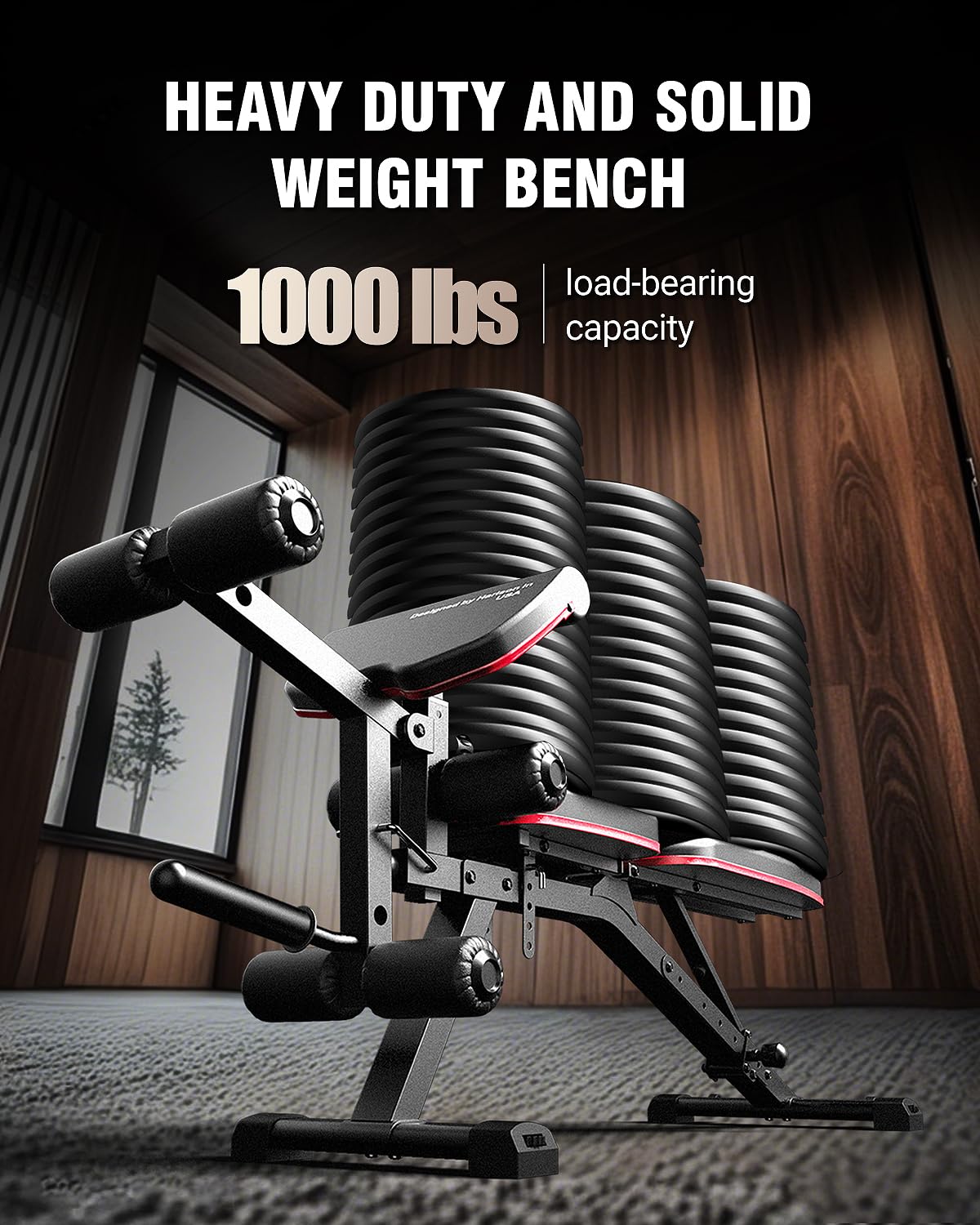 HARISON Adjustable Weight Bench with Leg Extension