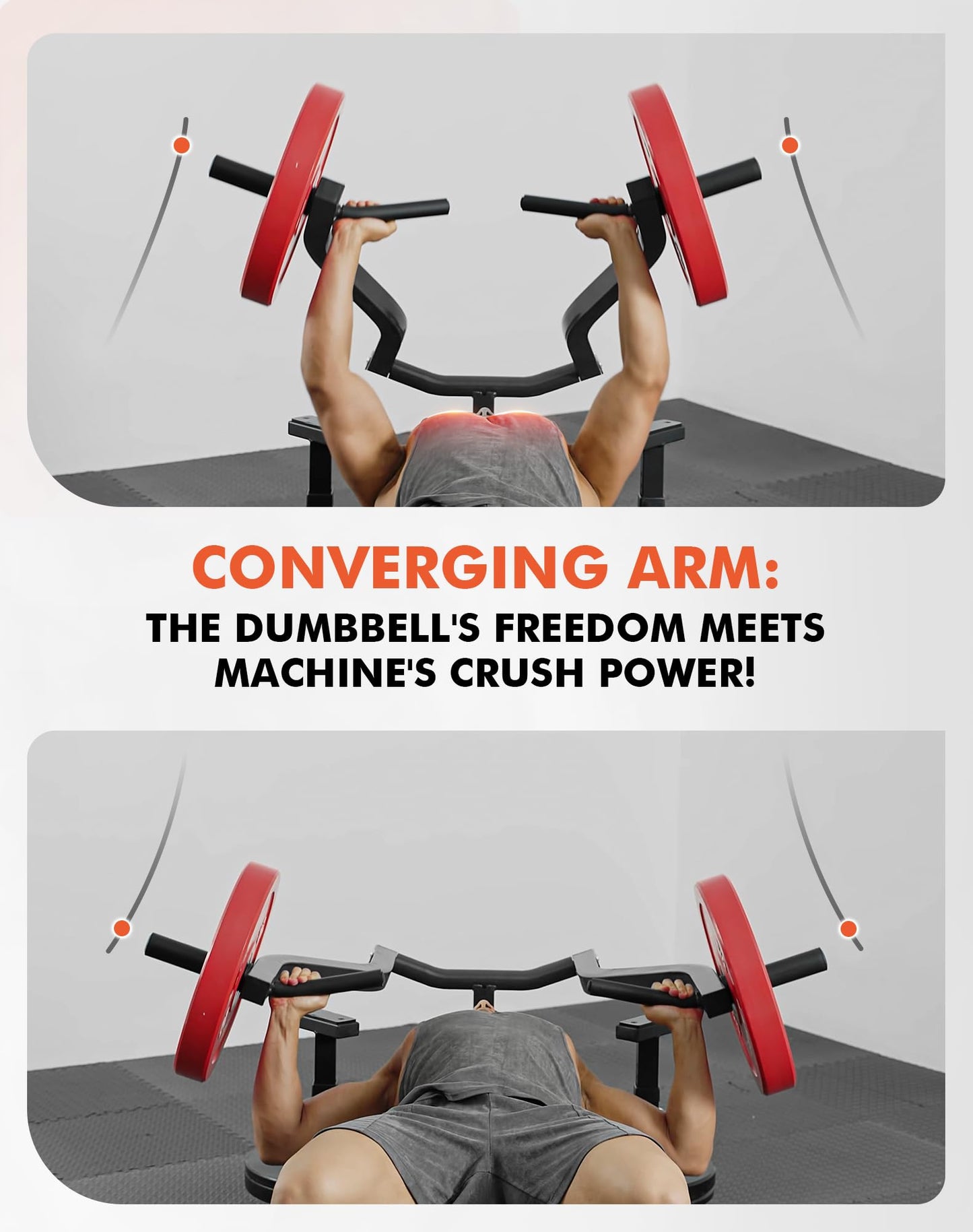 GMWD Chest Press Machine, 1050LBS Bench Press Machine