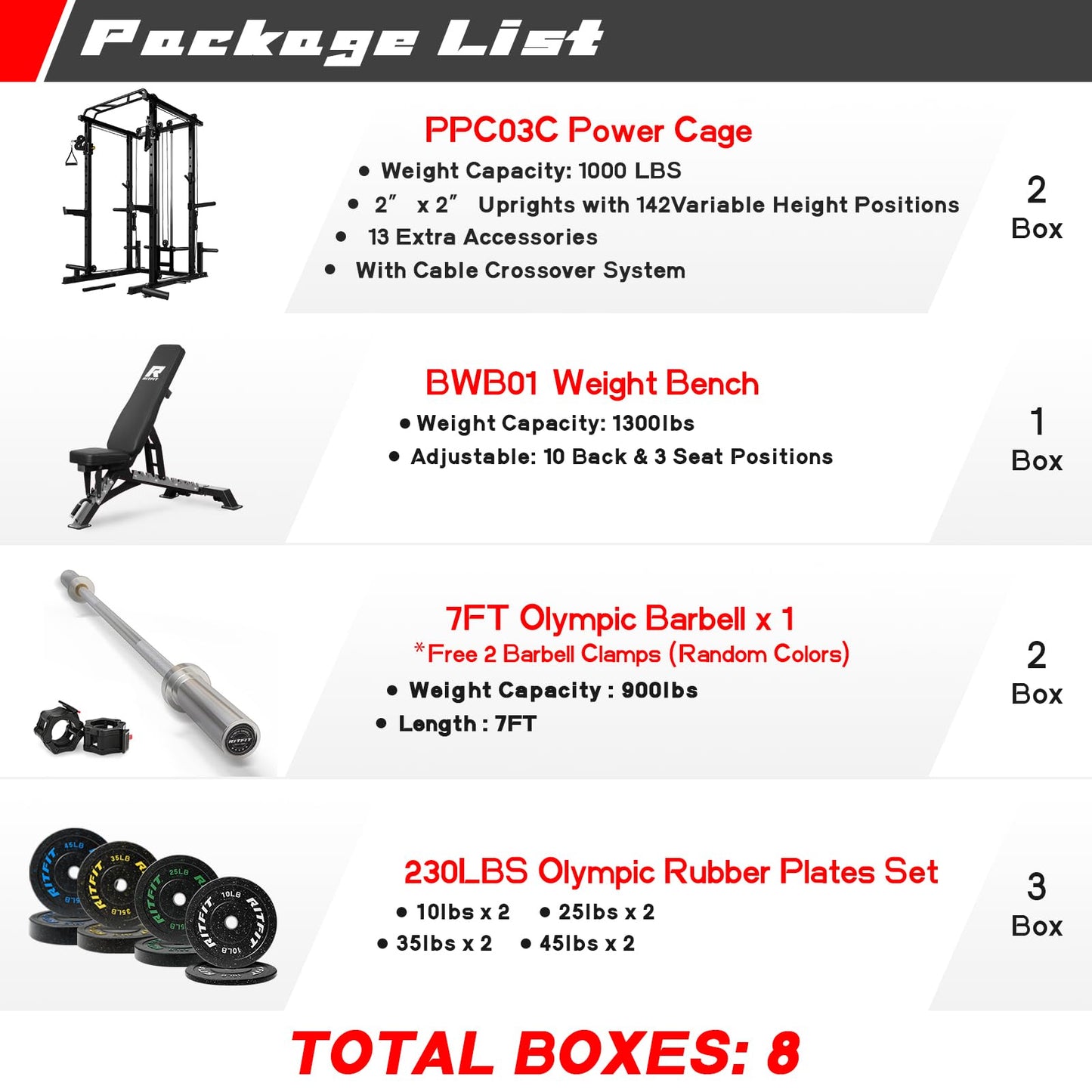RitFit Power Cage with Optional LAT PullDown